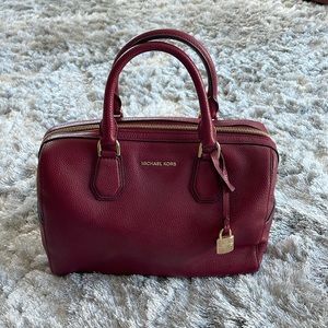 Red Leather Michael Kors Purse